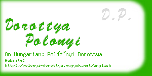 dorottya polonyi business card
